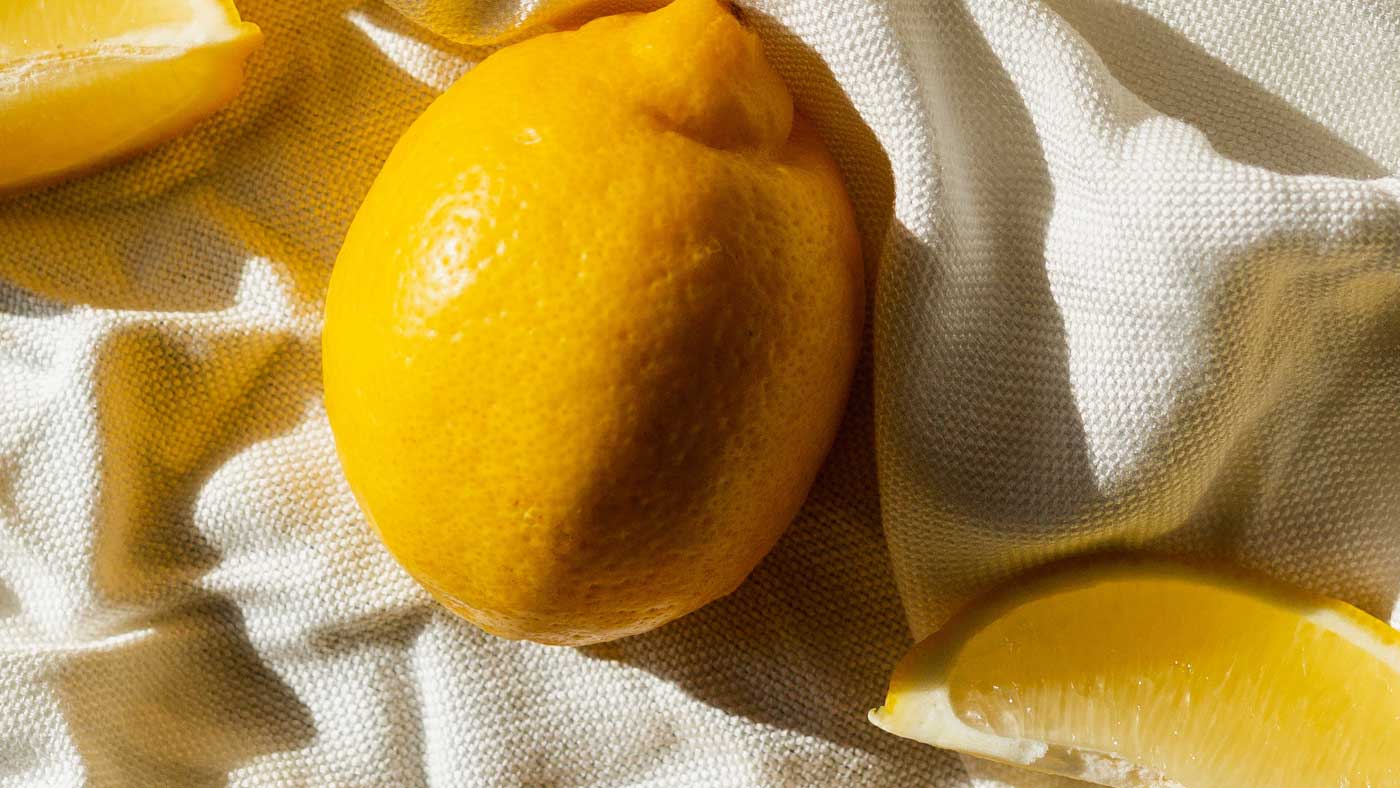 lemon skin with large pores