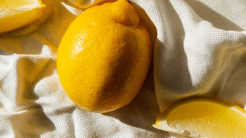lemon skin with large pores
