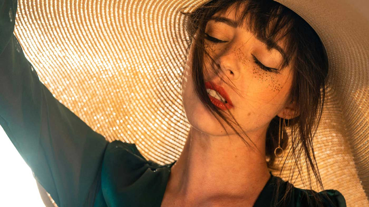 Girl in sun protection