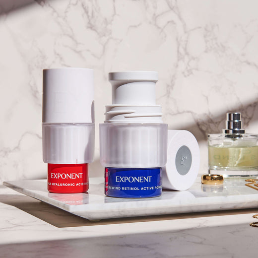 Time Rewind Retinol Power Serum powder dispenser and hyaluronic acid hydrator