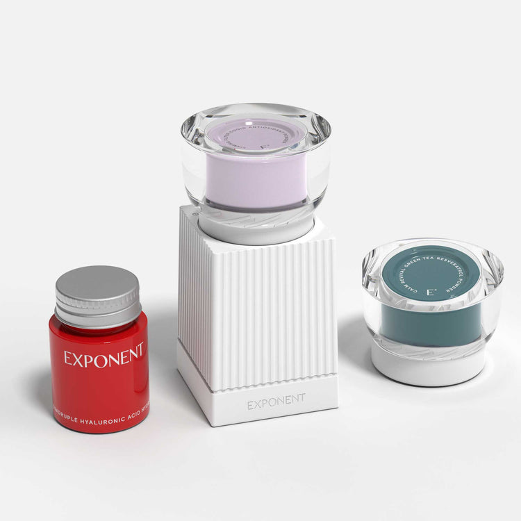 Exponent Beauty Firming Filter CoQ10 System + Calm Revival Green Tea Resveratrol Powder & Dispenser 